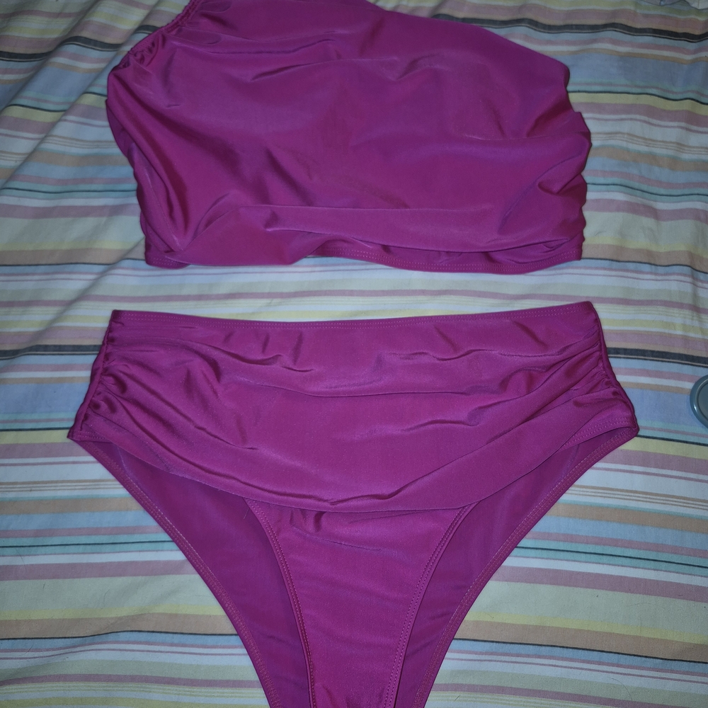 Vibrant Pink Women's Swimwear Set